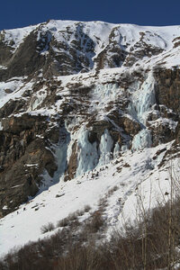 Bonneval : cascades en face Sud vers l'Ecot