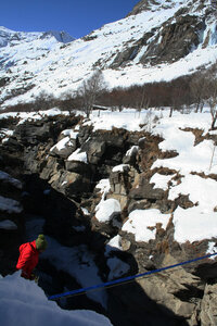 Slack line au dessus du canyon