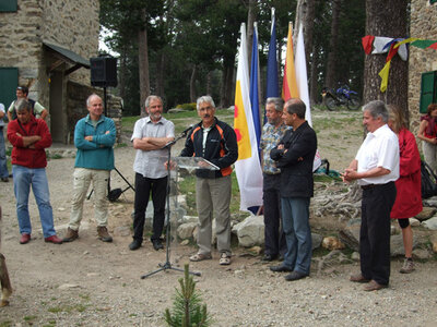Grand Parcours pyr�n�en au Canigou - juillet 08 - discours de B.Mudry �P.Bonnard